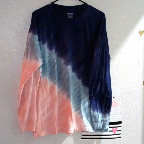 PINK Victoria's Secret Tops - Pink Tie dye long-sleeve